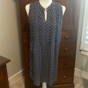 NWT Collective Concepts Navy/White Print Dress Sz M
